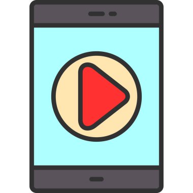 mobil oyuncu simge vektör çizimi