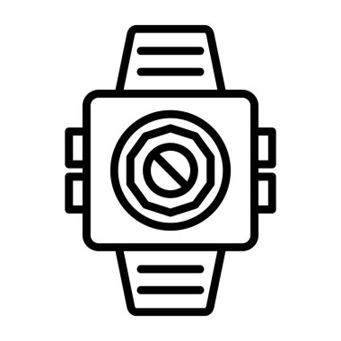 Kol saati simgesi vektör çizimi çizimi