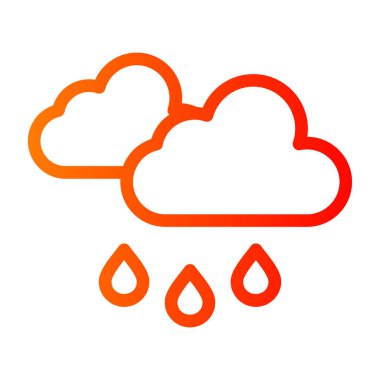 Yağmur. Web simgesi basit illüstrasyon