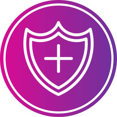 Kalkan simgesinin vektör illüstrasyonu