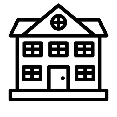 Eve. Web simgesi basit illüstrasyon