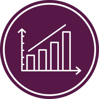 Kolayca değiştirilebilen veya düzenlenebilen bar grafik vektör simgesi