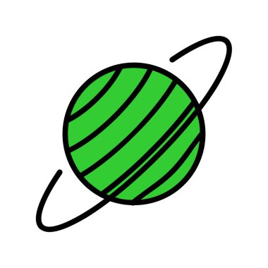 Gezegen ikonu vektör illüstrasyonu