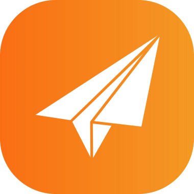 kağıt düzlem simgesi, vektör illüstrasyonu