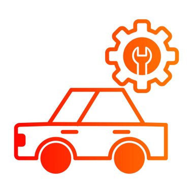 Araba tamir ikonu. vektör illüstrasyonu