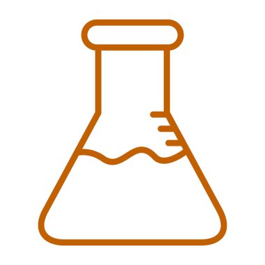 Laboratuvar cam matara çizgisi biçim vektör tasarımı