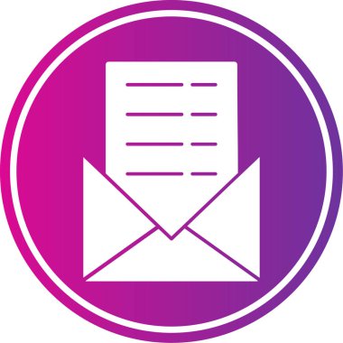 E- posta simgesinin vektör illüstrasyonu