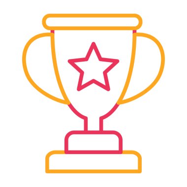 Ödül kabı vektör simgesi modern basit düz illüstrasyon