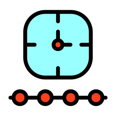 Saat. Web simgesi basit illüstrasyon