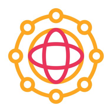 ağ web simgesi çizimi beyaz arkaplanda izole edildi. küresel teknoloji