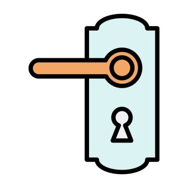 anahtar simgesi renk dış hat vektörü