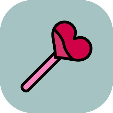 Kalp. Web simgesi basit illüstrasyon