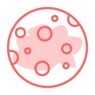 Bakteriler. Web simgesi basit illüstrasyon