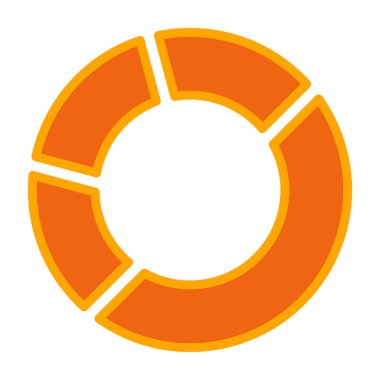 Pasta grafiği simgesi. vektör illüstrasyonu