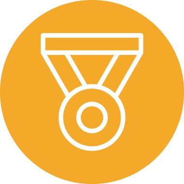 Ödül madalyası ikonu. Düz dizayn. vektör illüstrasyonu