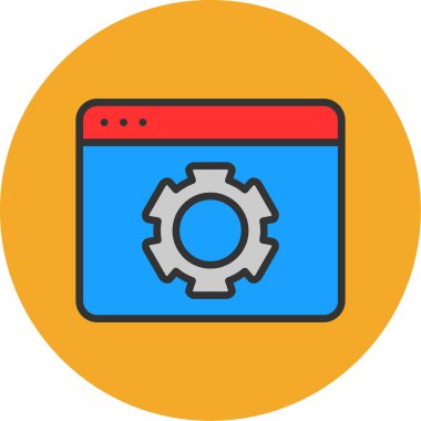 Ayarlama. Web simgesi basit illüstrasyon