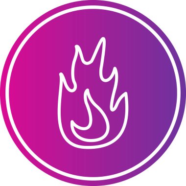 Yanan ateş. Basit resimleme