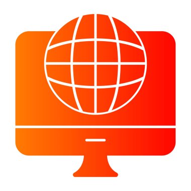 Dünya küresel ikon vektör illüstrasyonuName