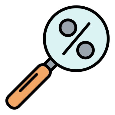 Büyüteç simgesi. beyaz üzerinde izole edilmiş büyüteç vektör simgesi ana hatları