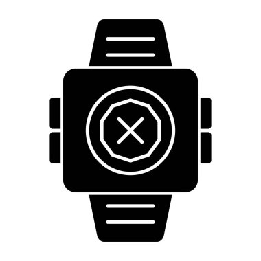 vektör glyph düz simgesini izle