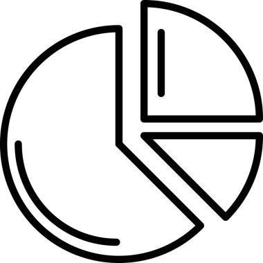 Diyagram pasta grafiği simgesi, vektör illüstrasyonu beyaz arkaplanda izole edildi