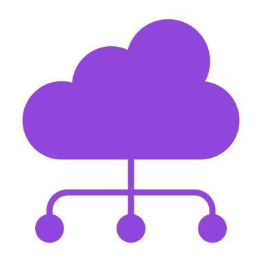 Bulut hesaplama simgesi. vektör illüstrasyonu.