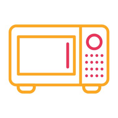 mikrodalga vektör simgesi. biçim düz tasarım, yuvarlak açılar, yuvarlak açılar, beyaz arkaplan