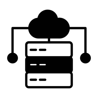 Veri Depolama simgesi, vektör illüstrasyonu