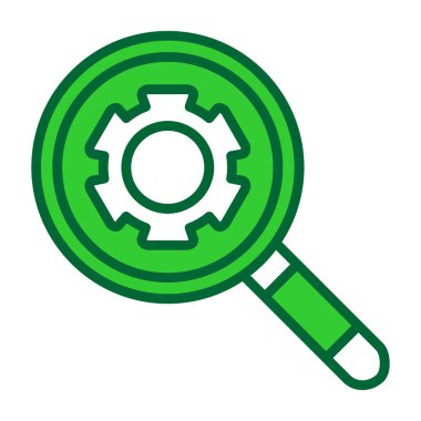 Büyütme cam simgesi, vektör illüstrasyonu