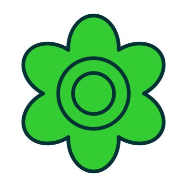 çiçek vektör simgesi. biçim taslak sembol simgesi, yuvarlak açılar, beyaz arkaplan.