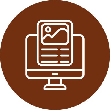 Belgenin modern simgesinin vektör illüstrasyonu