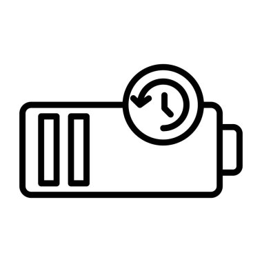 pil vektörü ince çizgi simgesi