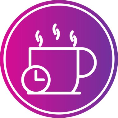 Bir kahve fincanı simgesinin vektör çizimi