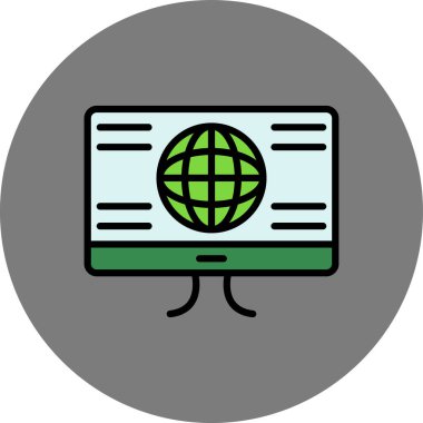 Web simgesi, vektör illüstrasyonu