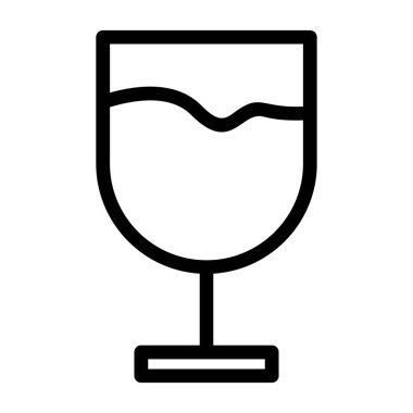 şarap cam ikonu vektör çizimi çizimi