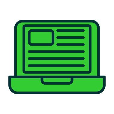 Bilgisayar monitörü simgesi. Düz renk tasarımı. vektör illüstrasyonu.