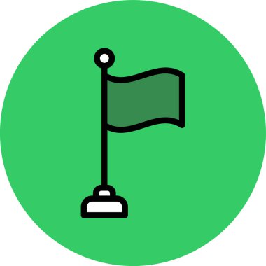 bayrak simgesi, vektör illüstrasyonu