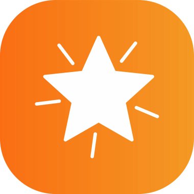 Yıldız simgesinin vektör illüstrasyonu