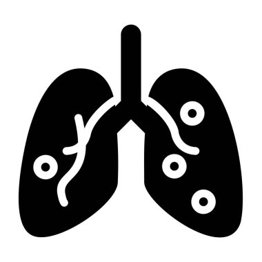 akciğer simgesi vektör illüstrasyonu