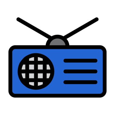 radyo simgesi vektör illüstrasyonu