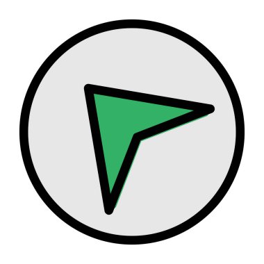 Eğilim biçimi izole edilmiş arkaplanda ok simgesi