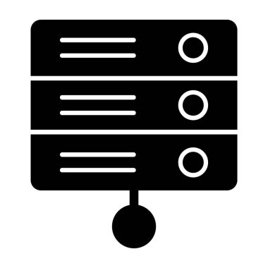 Server simgesinin, basit vektör çizim