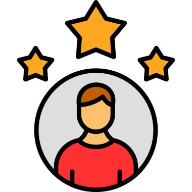 yıldız simgesi, vektör illüstrasyonu basit tasarım