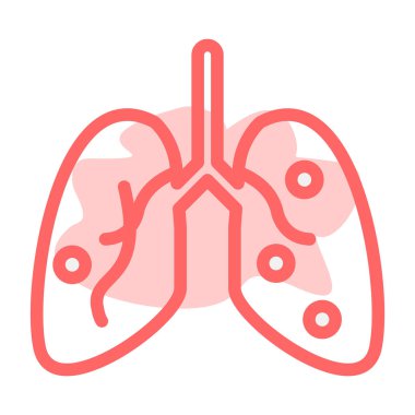 Lung Simge Vektör İllüstrasyonu