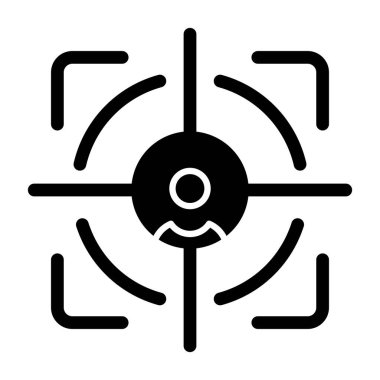 Seo ve teknoloji simgesinin vektör illüstrasyonu