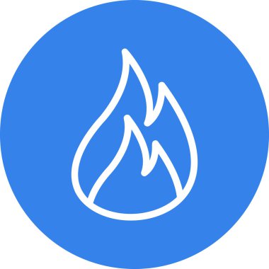 vektör alev düz simgesi