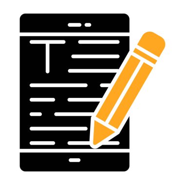 Not vektör simgesi yazılıyor