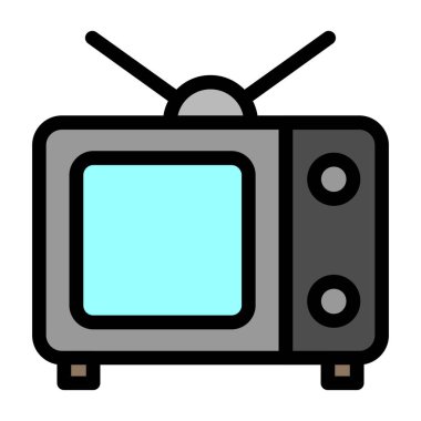 Televizyon. Web simgesi basit illüstrasyon