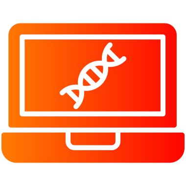 DNA simgesi. düz tasarım biçimi.