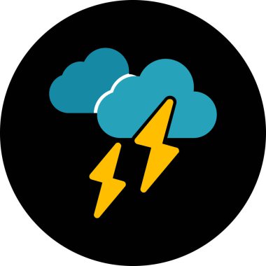 beyaz arka planda izole fırtına simgesi